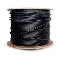 Essential CAT5 UV Outdoor Ethernet Cable 500m Black Solid Copper SF/TP Roll