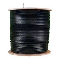 Essential CAT6 UV Outdoor Ethernet Cable 500m Black Solid Copper SF/TP Roll