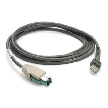 Zebra Cable - Shielded USB: Power Plus Connector, 7ft. (2.1m), Straight, 12V