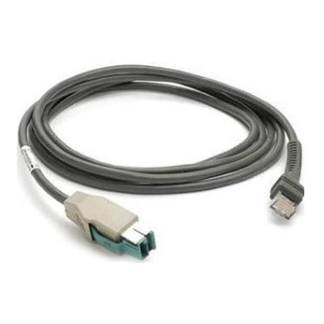 Zebra Cable - Shielded USB: Power Plus Connector; 7ft. (2.1m); Straight; 12V
