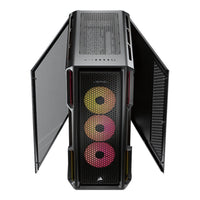Corsair iCUE Link 5000T LX RGB Mid-Tower ATX PC Case Black 3x LX120 RGB Fans Aurora Light Strips - Image 3