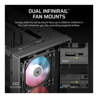 Corsair Frame 4000D LCD RS ARGB Premium Mid-Tower PC Case Black 14.5-inch LCD 4x RS120 ARGB Fans Dual 360mm - Image 4