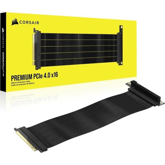 Corsair Premium PCIe 4.0 x16 Extension Cable; 300mm