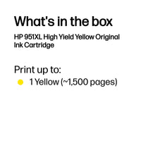 HP 951XL High Yield Yellow Original Ink Cartridge ~1 500 pgs - Image 3