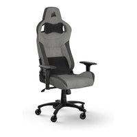 Corsair T3 Rush Gaming Chair Soft Fabric Memory Foam Lumbar Support (Charcoal/Grey) - Image 4