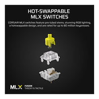 Corsair VANGUARD 96 Wired Mechanical Gaming Keyboard MLX Fusion Switches 8000Hz 96% Layout Black - Image 5