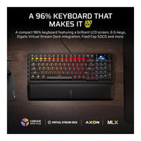 Corsair VANGUARD 96 Wired Mechanical Gaming Keyboard MLX Fusion Switches 8000Hz 96% Layout Black - Image 2