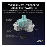 Corsair Vanguard Pro 96 Hall Effect Gaming Keyboard MGX Hyperdrive Switches 8000Hz LCD Screen NA Layout - Image 4