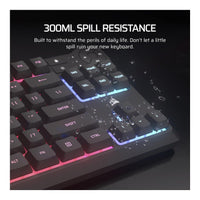 Corsair K55 Core TKL RGB Gaming Keyboard Tenkeyless Membrane 1000Hz Spill Resistant NA Layout - Image 4