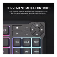 Corsair K55 Core TKL RGB Gaming Keyboard Tenkeyless Membrane 1000Hz Spill Resistant NA Layout - Image 5