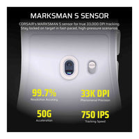 Corsair Sabre v2 Pro Wireless Gaming Mouse 36g Ultralight 8000Hz Polling 33K DPI Marksman S Sensor Black - Image 3