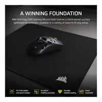 Corsair MM Anti-Fray Cloth Gaming Mouse Pad XXL 930mm x 400mm Micro-Weave Natural Rubber Base Anti-Slip Black - Image 3