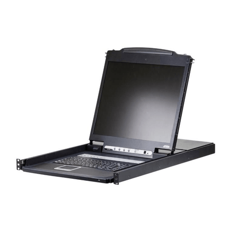 Aten 8P PS, 2-USB VGA 19'' LCD KVM Switch W, (Usa KB, SPKB), W, (US, EU) Cord