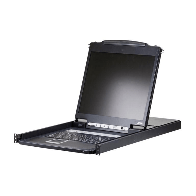 16P PS/2 USB VGA 19'' LCD KVM Switch W/(USA KB/SPKB)/W/(US/EU) CORD ATEN