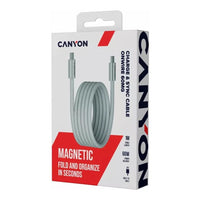 CANYON cable OnWire 60MG C-C 60W Magnet Braided 1m Light Grey - Image 4
