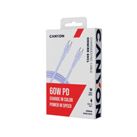 CANYON cable OnWire 60CL C-C 60W COLOR Braided 1m Purple - Image 2