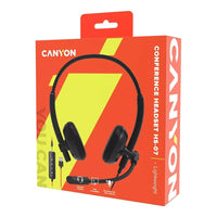 CANYON PC headset HS-07 PC Mic 3.5/USB Flat 2.8m Black - Image 4