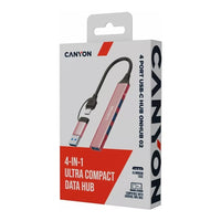 CANYON hub DS-02 4in1 USB-A/C Pink - Image 4