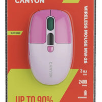 CANYON mouse MW-26 LCD Silent Dual Mode Wireless Pink - Image 3