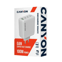 CANYON charger CU100ACC GaN 100W 3xPD 1xQC EU White - Image 3
