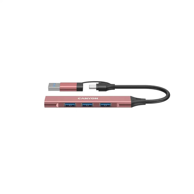 CANYON hub DS-02 4in1 USB-A/C Pink