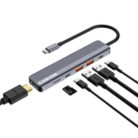 CANYON hub DS-17 6in1 4k USB-C Grey - Image 3