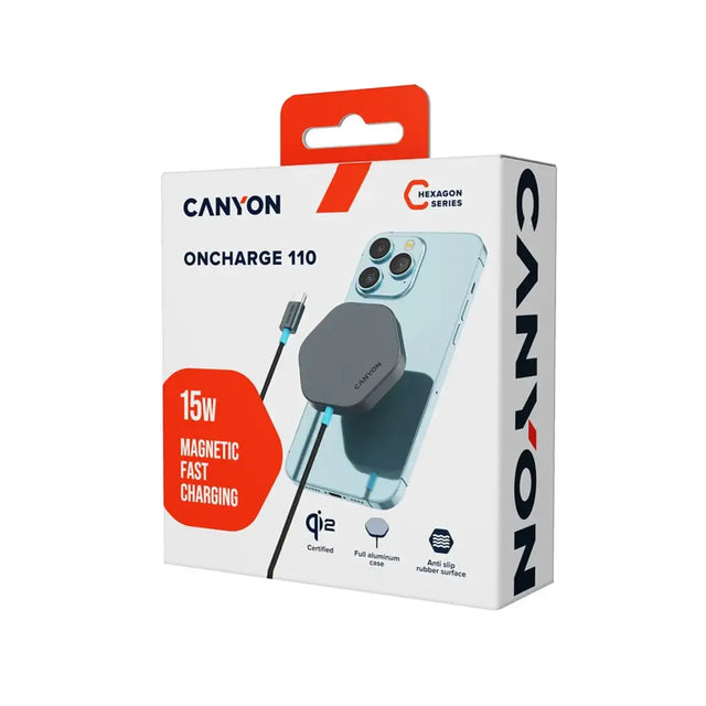 CANYON wireless charger HEXAGON 110 Dark Grey Blue