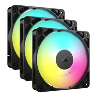 Corsair RS120 ARGB 120mm PWM Case Fan 3-Pack 420-2100 RPM 72.8 CFM (Black) - Image 5
