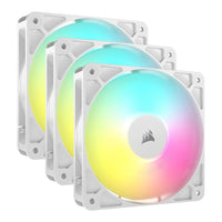 Corsair RS120 ARGB 120mm PWM Case Fan 3-Pack 420-2100 RPM 72.8 CFM (White) - Image 4