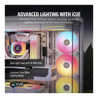 Corsair iCUE LINK LX140-R RGB 140mm PWM Reverse Fan 480-2000 RPM Magnetic Dome Bearing (White) - Image 5