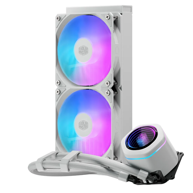 Cooler Master MasterLiquid Core NEX 240 AiO CPU Cooler White ARGB Dual 120mm Fans LGA1851 AM5