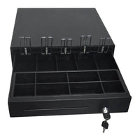 POS CASH DRAWER 5 NOTE 8 COIN 3 POSITION LOCK RJ11 . 405(W)* 400(D)*100(H)mm CR-2025-M