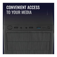 Aerocool CS-1103 ATX Mid-Tower PC Case Black Brushed Aluminum Front Panel - Image 5