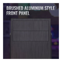 Aerocool CS-1103 ATX Mid-Tower PC Case Black Brushed Aluminum Front Panel - Image 4