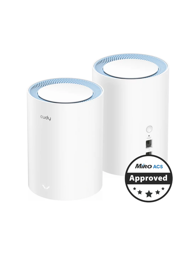 Cudy Dual Band 1200Mbps WiFi 5 Fast Ethernet Mesh 2 Pack | M1200 (2-Pack)