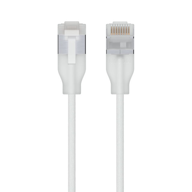 Ubiquiti UniFi UACC-Cable-Patch-EL-C6A-8M-W Premium Patch Cable Ultra-thin braided, designed and optimized