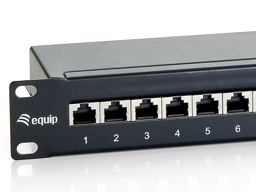 326424 Premium 24-Port Cat.6 Shielded Patch Panel, Black