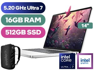 Dell Pro 14 PC14250 U7 255U 16GB 512GB SSD 14.0" FHD+ FHD/IR Cam W11Pro No WWAN