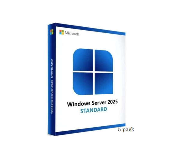 5-pack of Windows Server 2025/2022 User CALs (STD or DC), Cus Kit