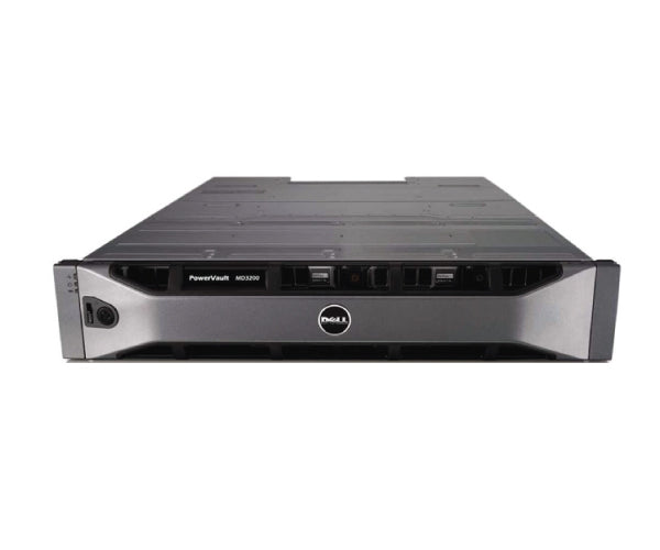 Dell PowerVault MD3200i Storage Array Dual 4-Port iSCSI Controllers 600W Redundant PSU Rack Rails 3-Year