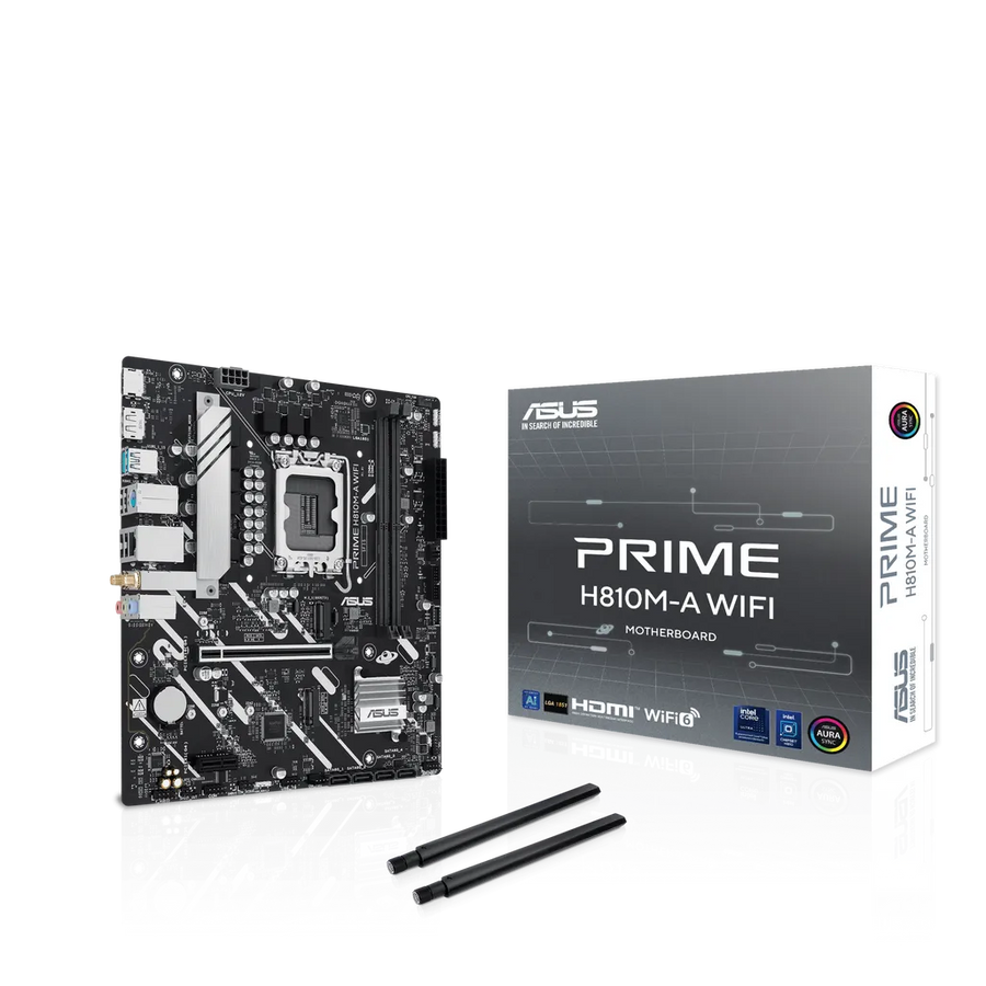 ASUS Prime H810M-A Wi-Fi Intel LGA 1851 micro ATX Motherboard DDR5 Wi-Fi 6