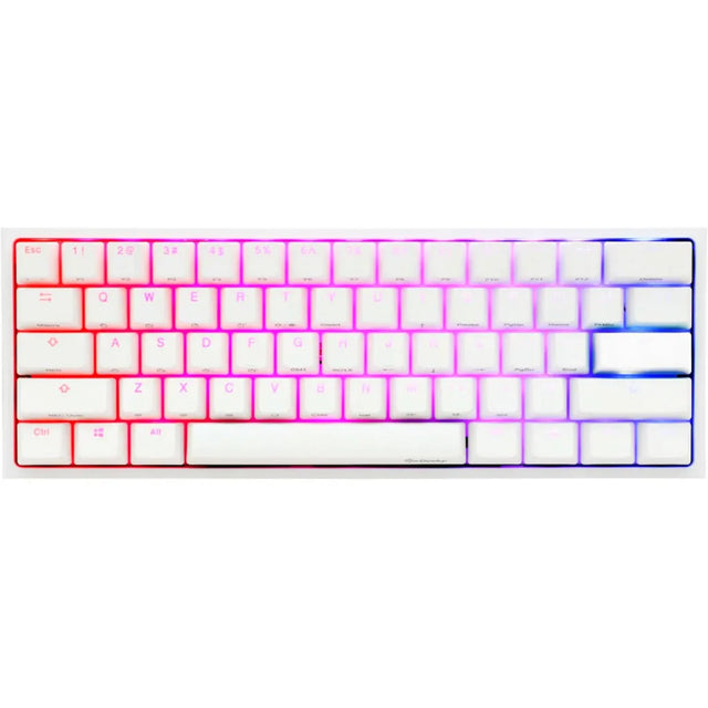 Ducky One 2 Pro 60% Mechanical Gaming Keyboard RGB PBT Double-Shot White (Cherry Brown)