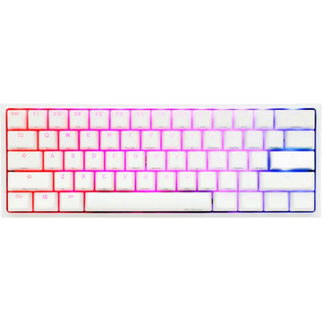 Ducky One 2 Pro Mini 60 Cherry MX Speed Silver Linear Mechanical Wired Gaming Keyboard - White