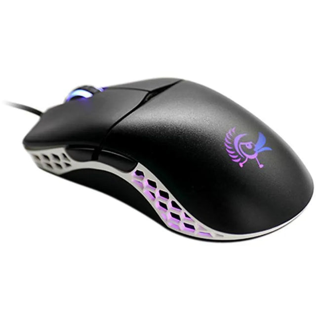 Ducky Feather Lightweight Gaming Mouse 16000 DPI PixArt Sensor Huano Switches (Black/White)