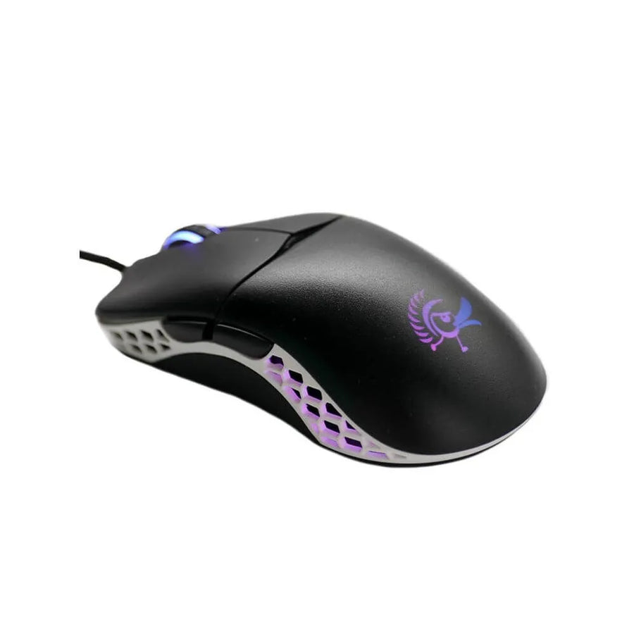 Ducky Feather Lightweight Gaming Mouse 16000 DPI Omron 60M Switches (Black/White)