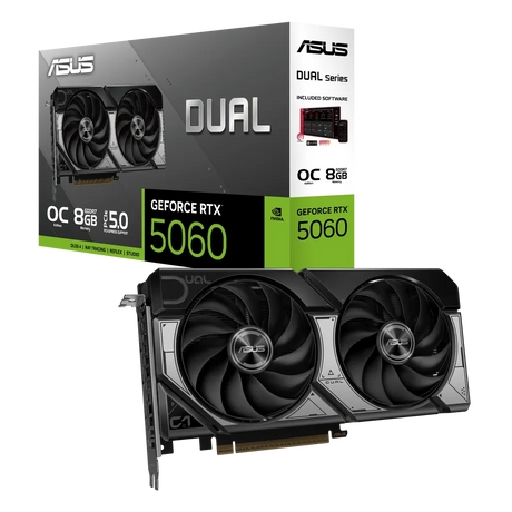 ASUS Dual GeForce RTX 5060 OC Edition 8GB GDDR7 Graphics Card PCIe 5.0 SFF-Ready 2.5-Slot