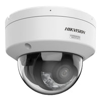 Hikvision 4MP Smart Hybrid Light with ColorVu Fixed Dome Network Camera, 2.8mm, Two-way Audio, IR/WL up to 30m, IP67, IK10
