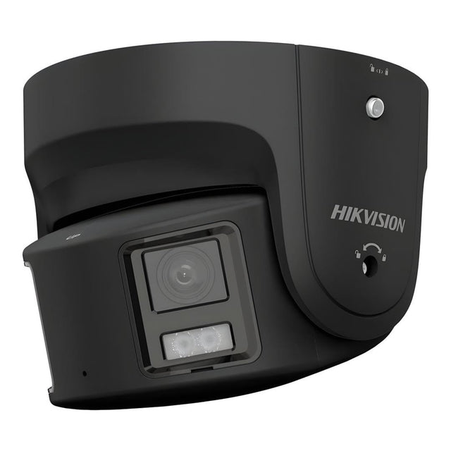 Hikvision 8MP Panoramic ColorVu Fixed Turret Network Camera, Strobe Light and Audible Warning, IP67, WL 30m