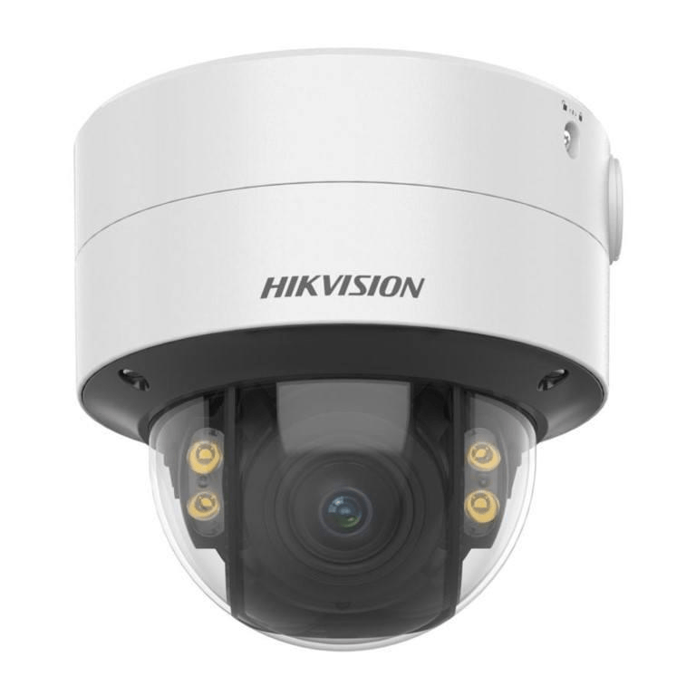 Hikvision 4MP Smart Hybrid Light with ColorVu Motorized PTRZ Varifocal Dome Network Camera, 2.8-12mm, IR/WL up to 40m, IP67, IK10