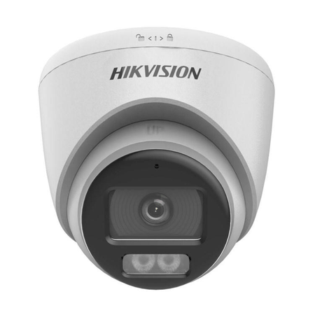 Hikvision 2MP Analogue ColorVu Fixed Turret Camera, 2.8mm, 40m IR, 40m WL, Built-in Mic